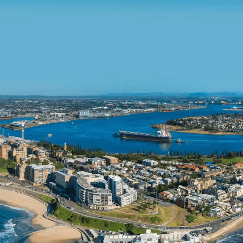 Arial photo of Newcastle