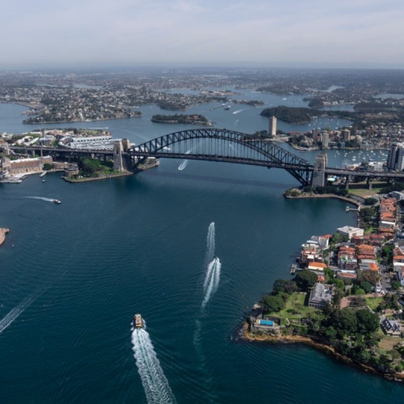 Aerial shot of the City of Sydney